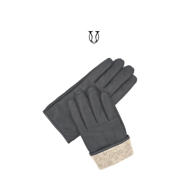 Guante Caballero vacuno/Md Clasico C/Forro/Negro 8.5-12