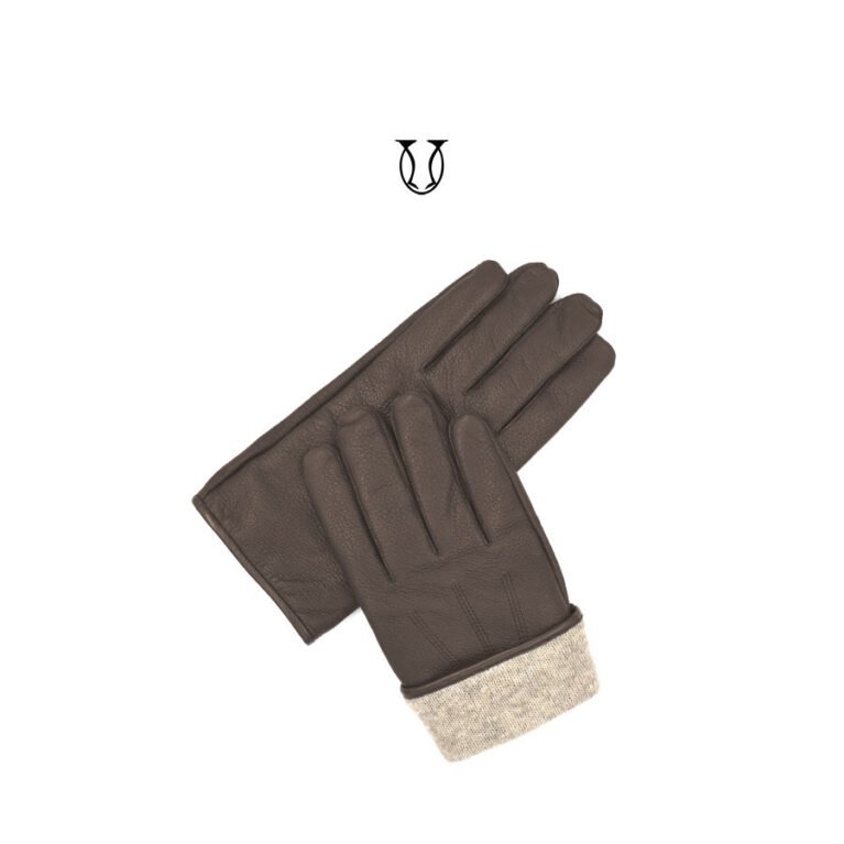 Guante Caballero vacuno/Md Clasico C/Forro/Marrón 8.5-12