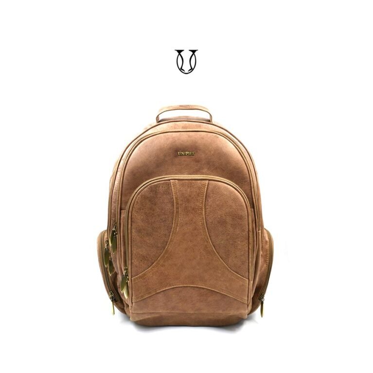 MHU00622048 Mochila de cuero vacuno color Canela