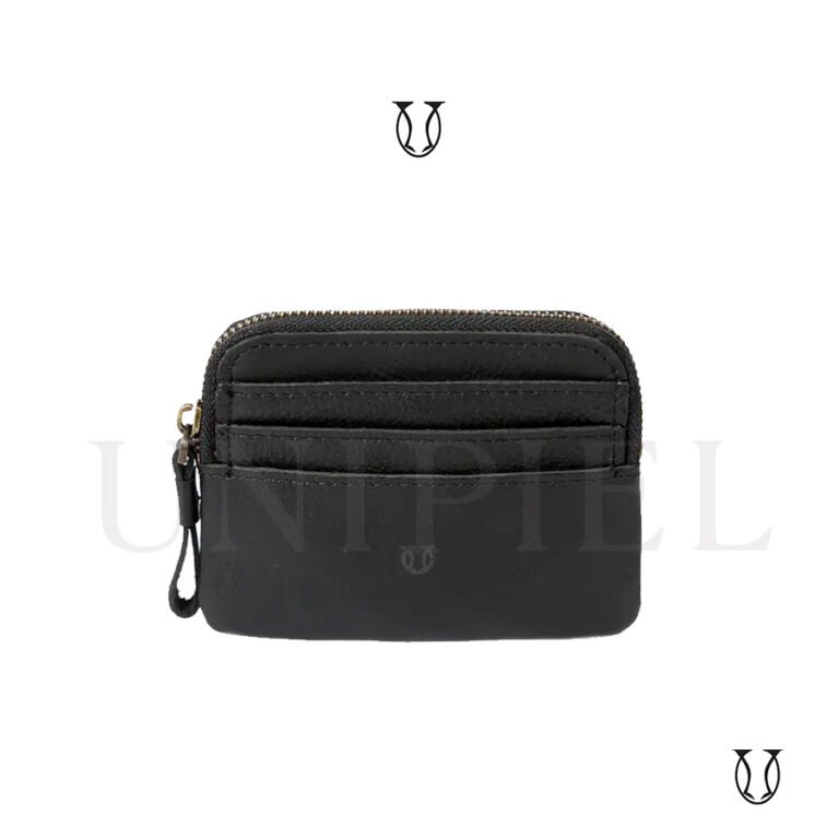 BIC17722001 Monedero tarjetero cuero vacuno Negro