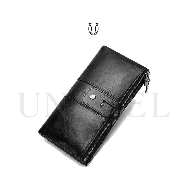 BID05222001 Billetera de cuero vacuno Negro