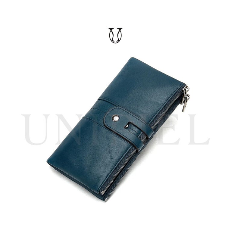 BID05222006 Billetera de cuero vacuno Azul