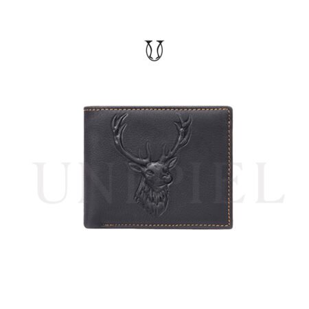 BIC13022001 Billetera cuero de res con tarjetero negro