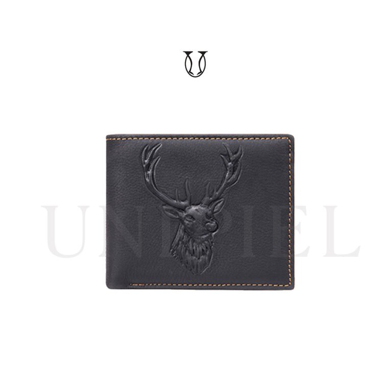 BIC13022001 Billetera cuero de res con tarjetero negro