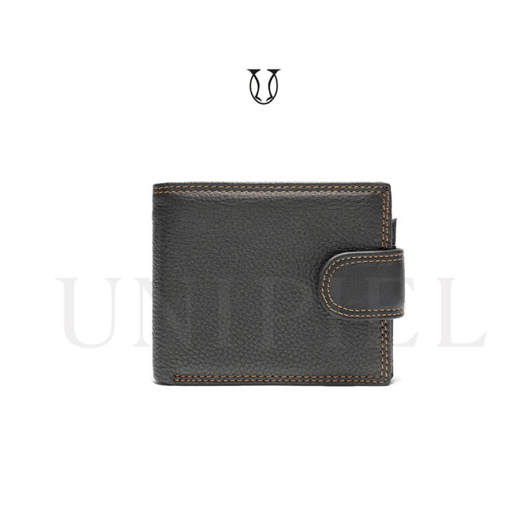 BIC13922001 Billetera cuero de res con tarjetero negro