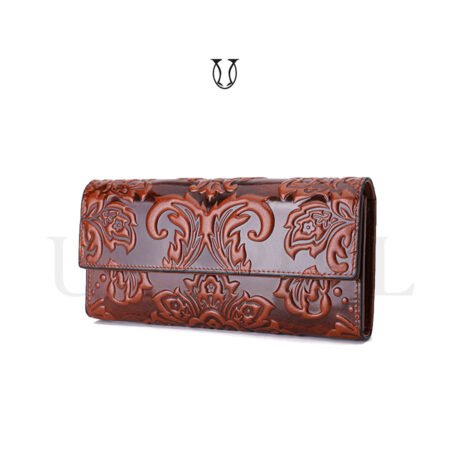 BID05823003 Billetera cuero de res con tarjetero Marron