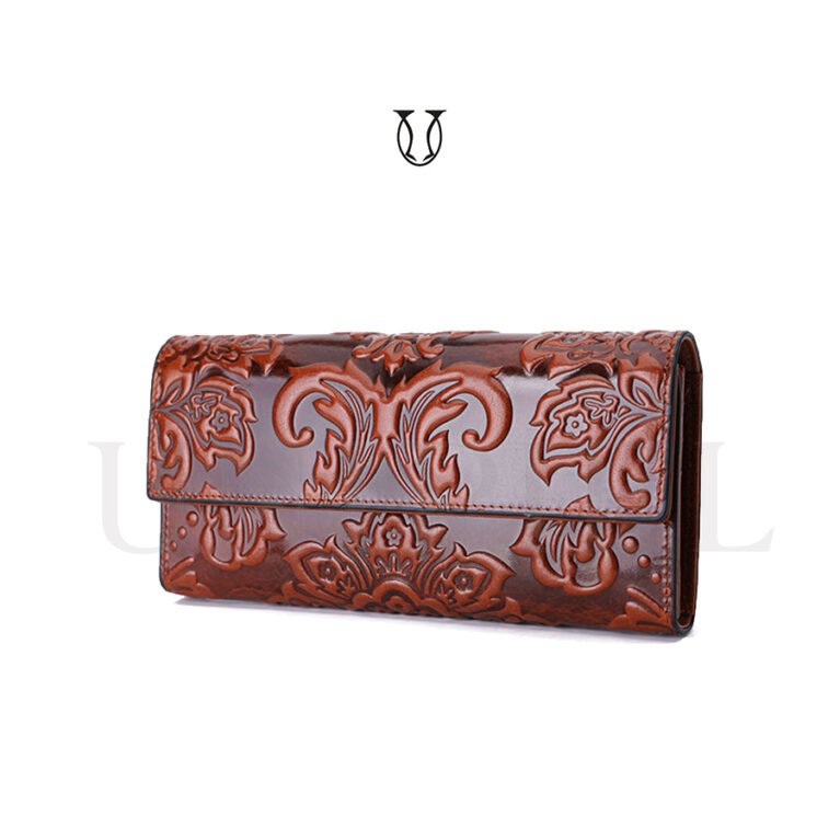 BID05823003 Billetera cuero de res con tarjetero Marron