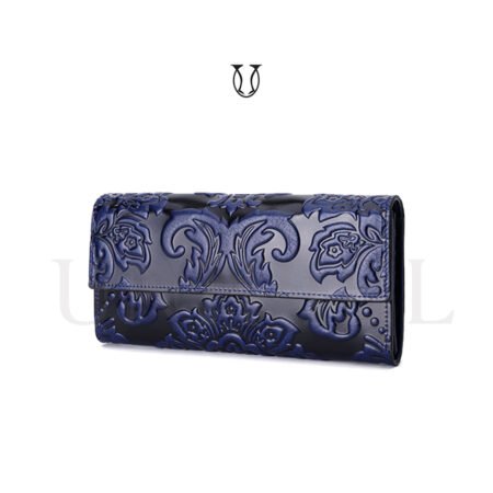 BID05823006 Billetera cuero de res con tarjetero Azul