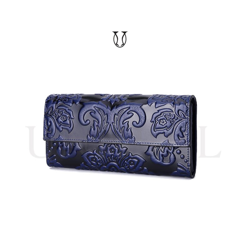 BID05823006 Billetera cuero de res con tarjetero Azul