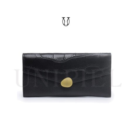 BID05923001 Billetera cuero de res con tarjetero Negro