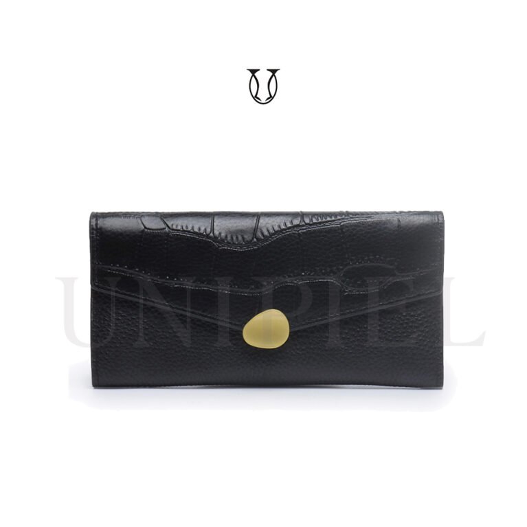 BID05923001 Billetera cuero de res con tarjetero Negro