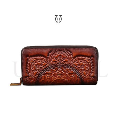 BID06722003 Billetera cuero de res con tarjetero marron