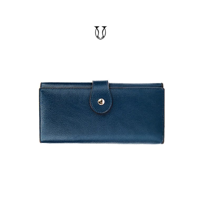 BID05022007 Billetera de cuero vacuno Azul marino