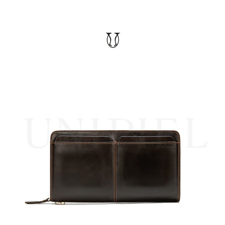 BIC11022002 Neceser Billetera de cuero vacuno color moro