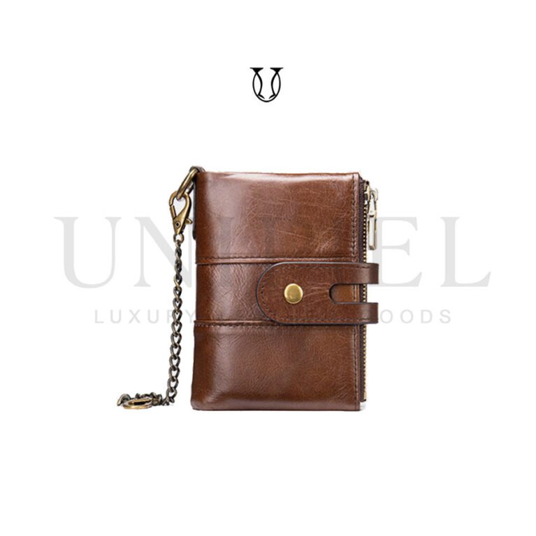 BIC10322003 Billetera cuero de res con tarjetero marrón