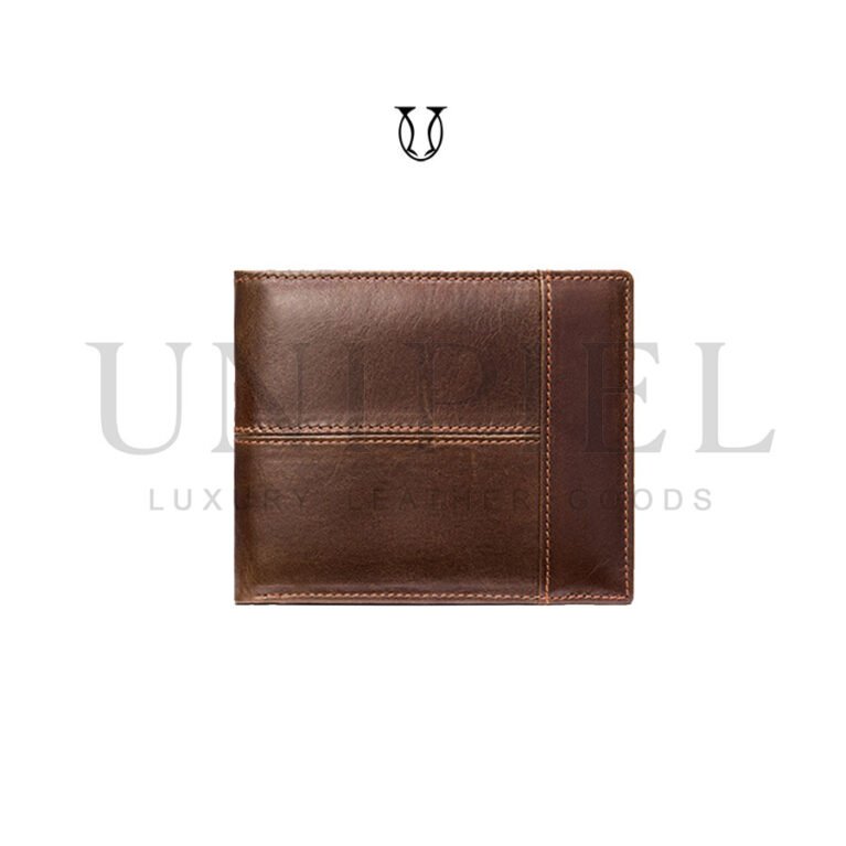 BIC07222003 Billetera cuero de res con tarjetero marrón