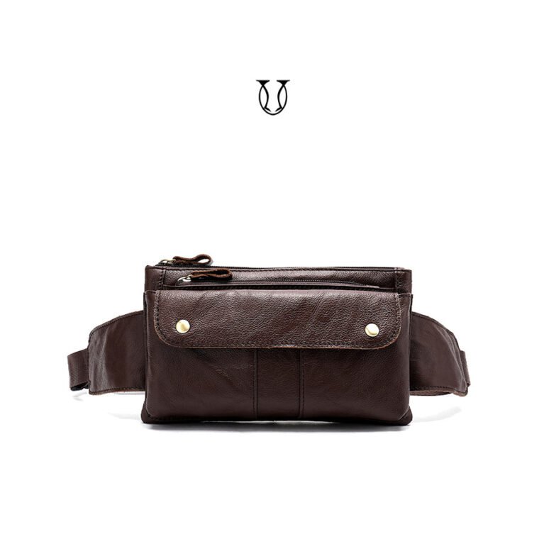 CNG02222002 Canguro riñonera de cuero vacuno Moro