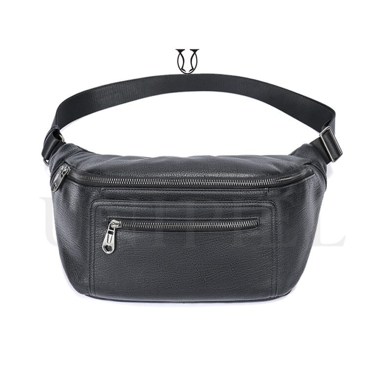 CNG05022001 Canguro Mochila de cuero vacuno Negro