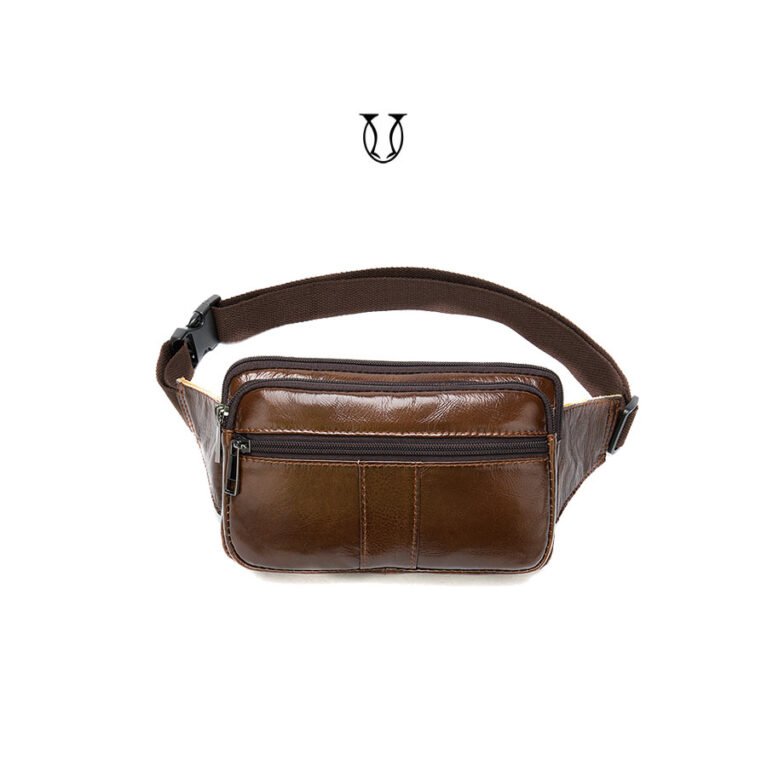 CNG01422003 Canguro riñonera de cuero vacuno marron