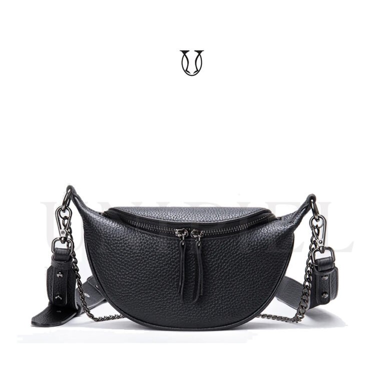 CRD09022001 Cartera morral de cuero vacuno Negro