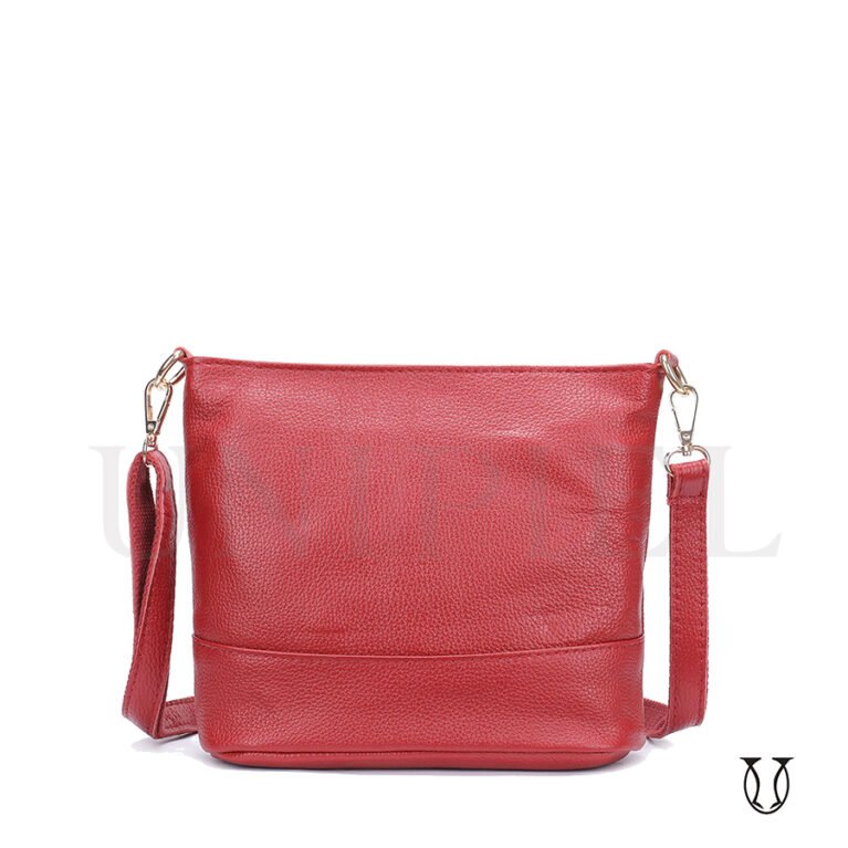 CRD10522012 Cartera morral de cuero vacuno Rojo