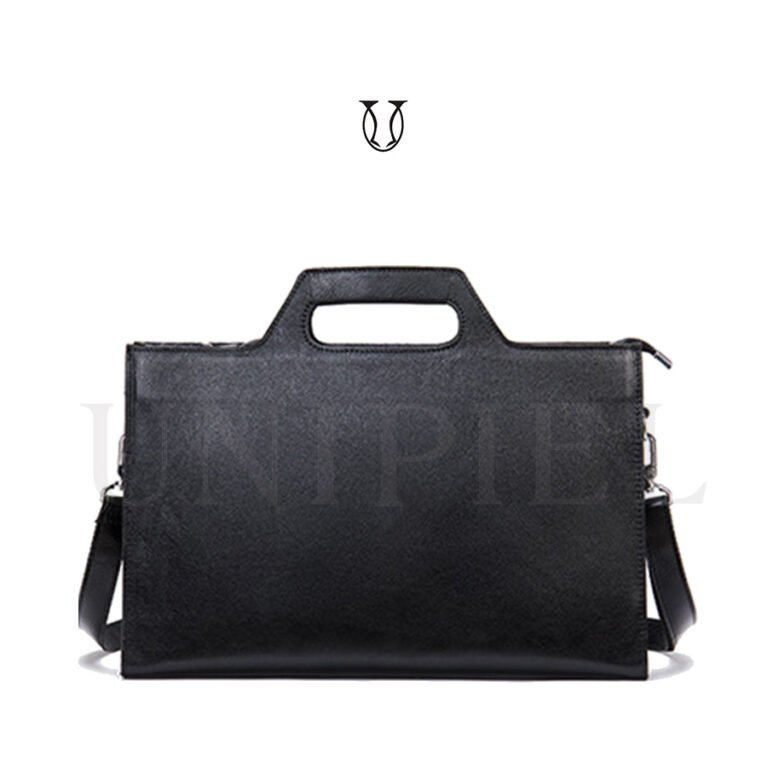 CRD17622001 Maletín de cuero res Negro