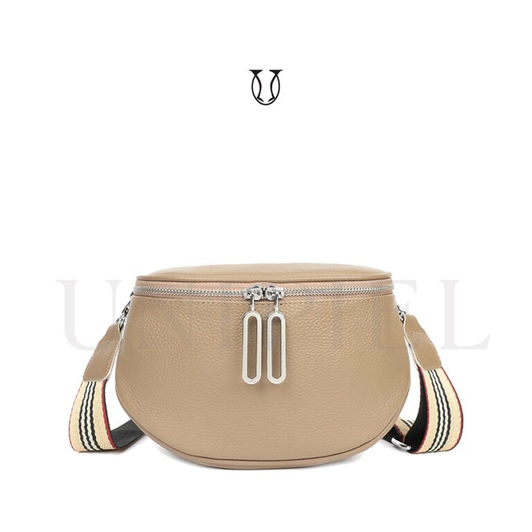 CRD18122185 Cartera de cuero vacuno Caqui