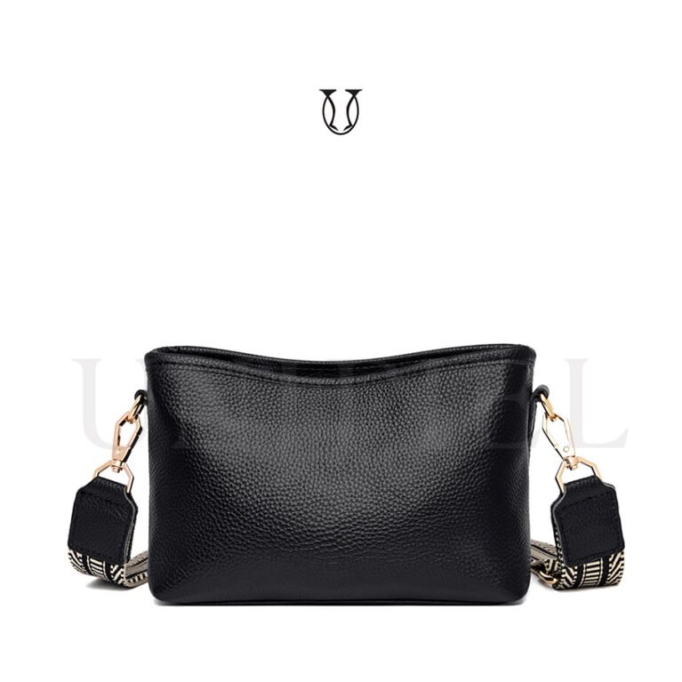 CRD19522001 Cartera de cuero vacuno Negro