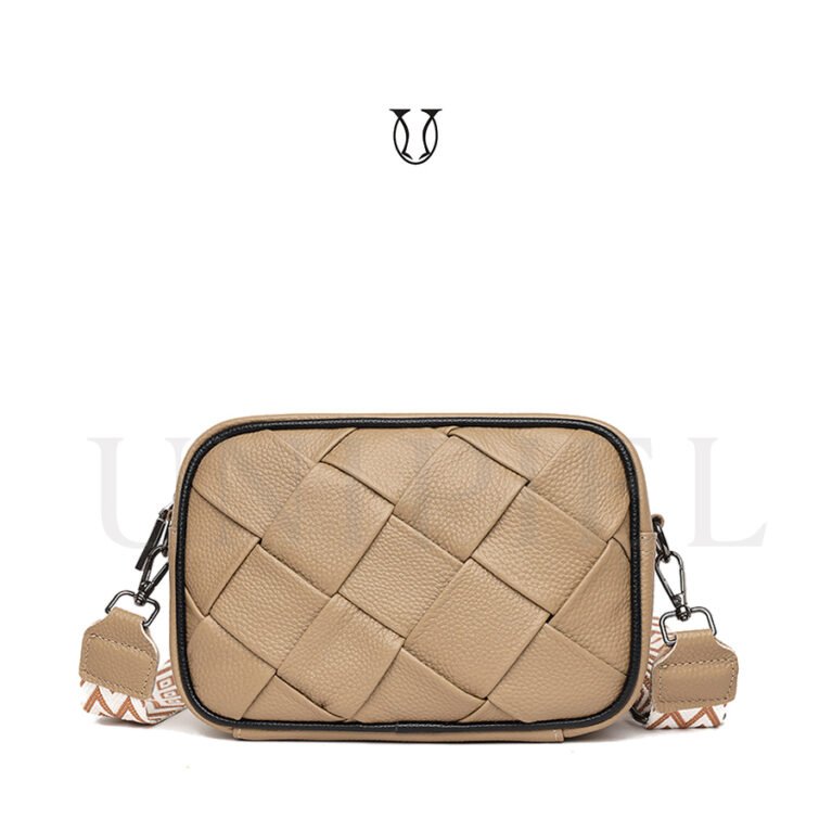 CRD19722185 Cartera de cuero vacuno Caqui