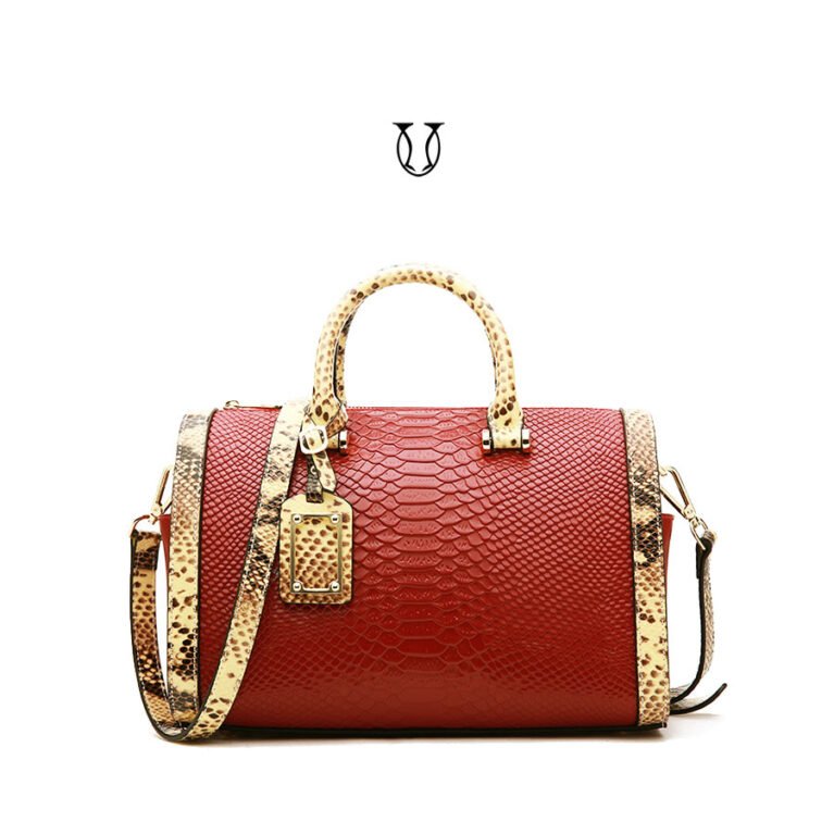 CRD09222012 Cartera de cuero vacuno Rojo