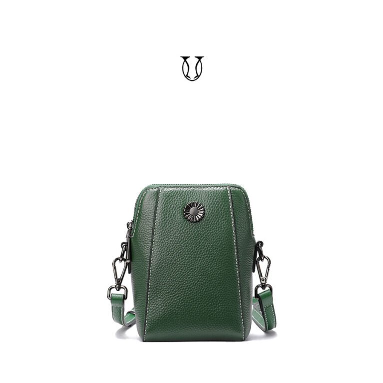 CRD06022016 Cartera de cuero vacuno verde