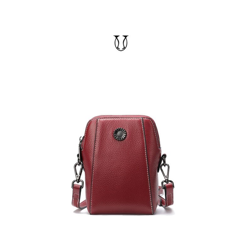 CRD06022012 Cartera de cuero vacuno rojo