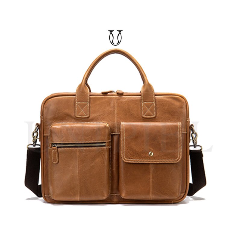 MNU02822005 Maletín de cuero res Natural