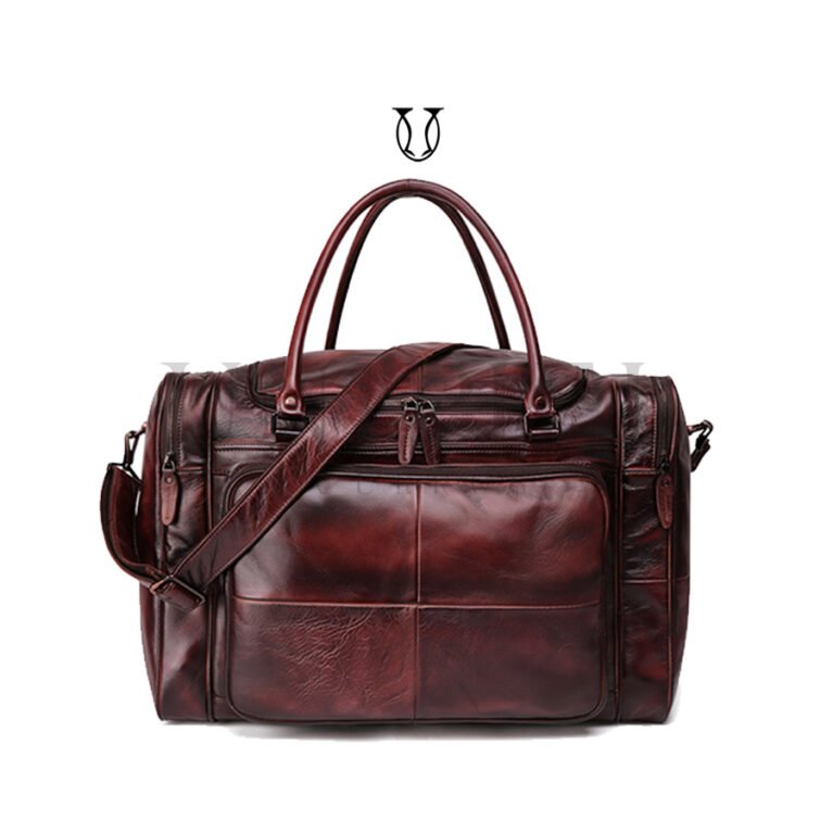 MNU01522003 Maleta de viaje en Cuero guante de res Marrón