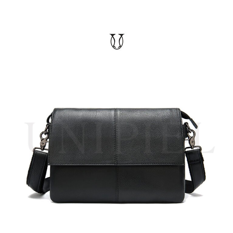 MRU12322001 Maletín de cuero res Negro