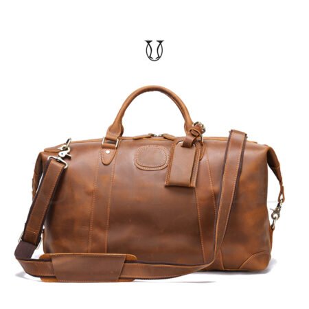 MNU09622032 Maleta de viaje en Cuero guante de res Natural jaspeado