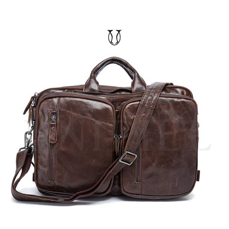 MNU07822002 Maletín mochila de cuero res Moro