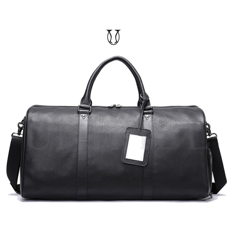 MNU04722001 Maleta de viaje en Cuero guante de res Negro