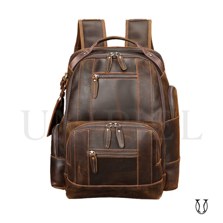 MHU09122025 Mochila de cuero vacuno Marrón