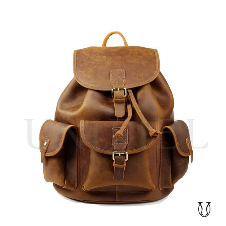 MHU15722003 Mochila de cuero vacuno Marrón