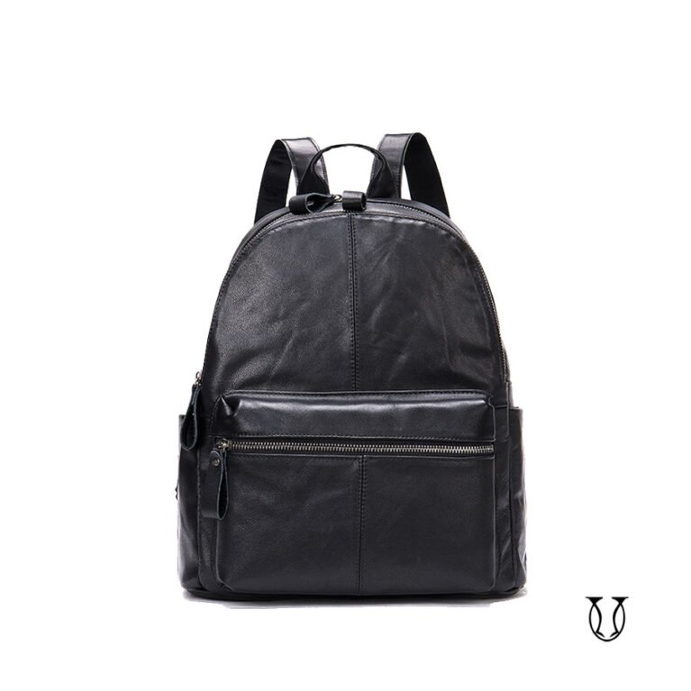 MHU 03722001 Mochila de cuero vacuno Negro