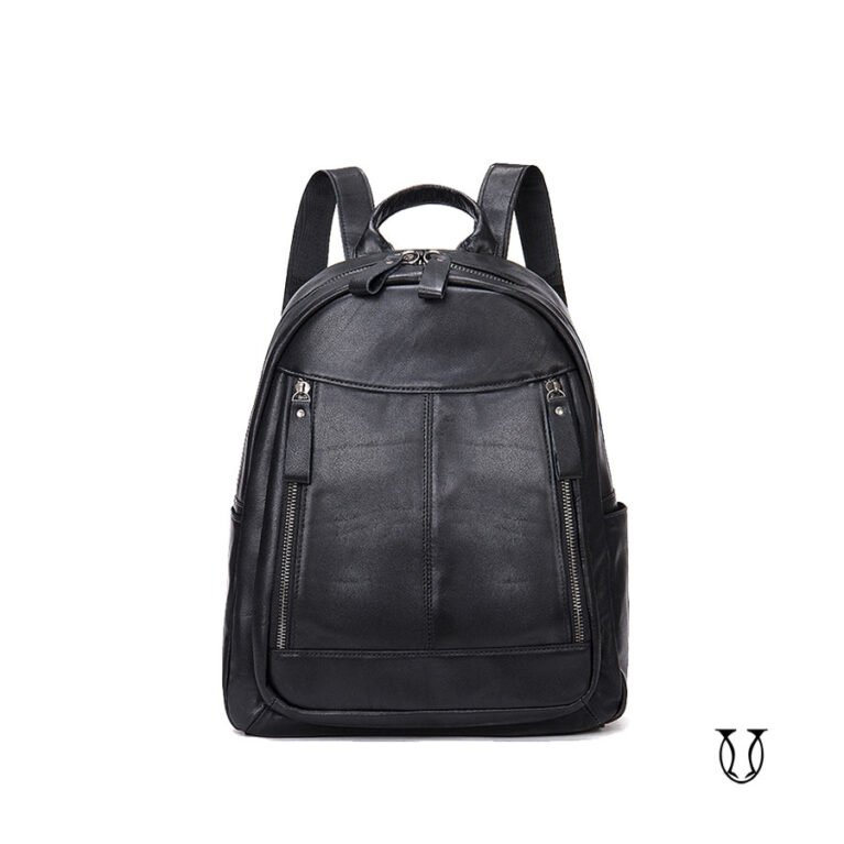 MHU 04222001 Mochila de cuero vacuno Negro