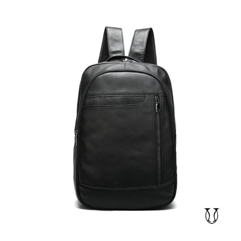 MHU 07022001 Mochila de cuero vacuno Negro