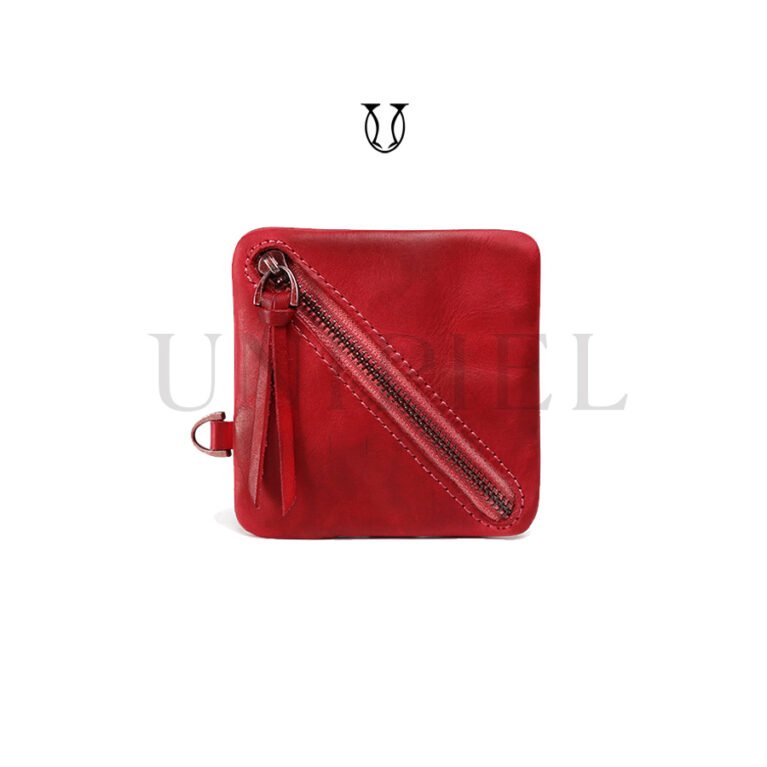MDD01322012 Monedero cuero vacuno color Rojo