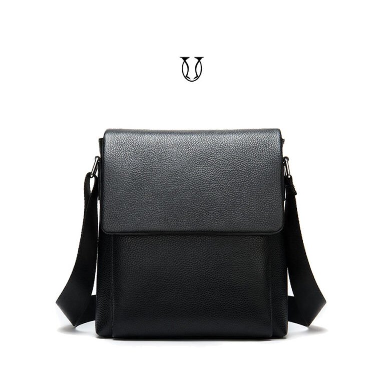 MRU05722001 Morral de cuero vacuno Negro