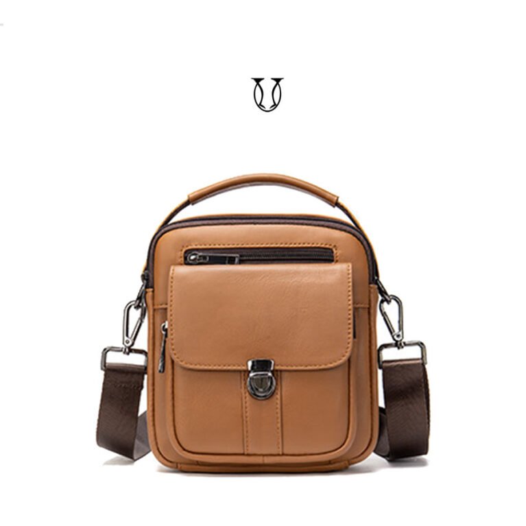 MRU04622005 Morral de cuero vacuno natural