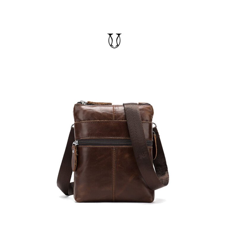 MRU00722003 Morral de cuero vacuno Marron