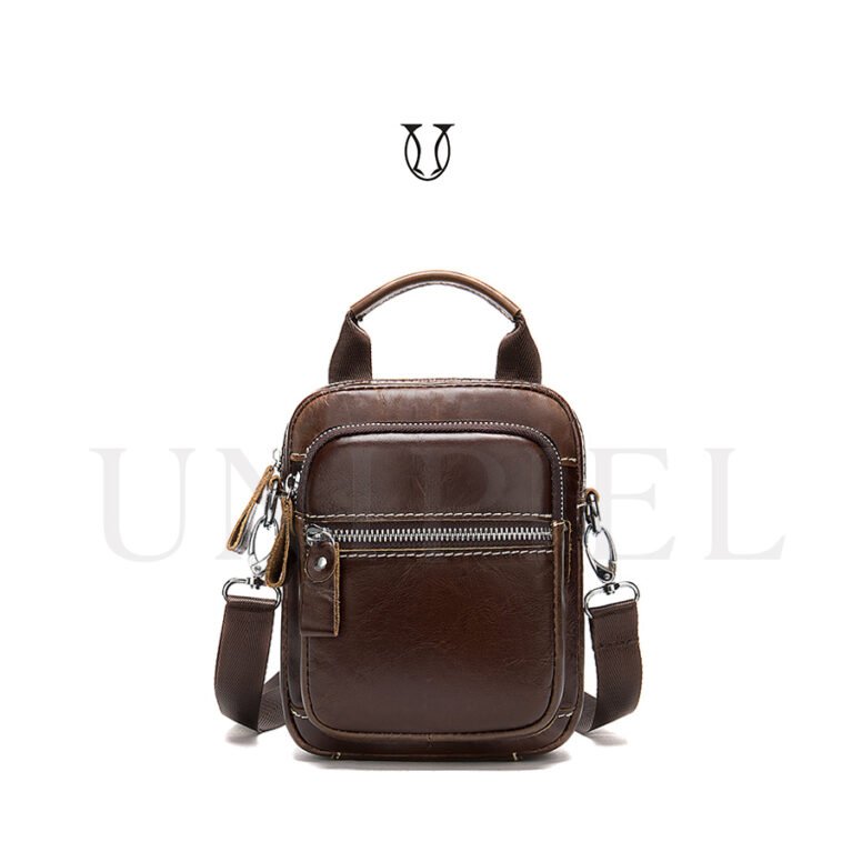 MRU00522003 Morral de cuero vacuno Marron