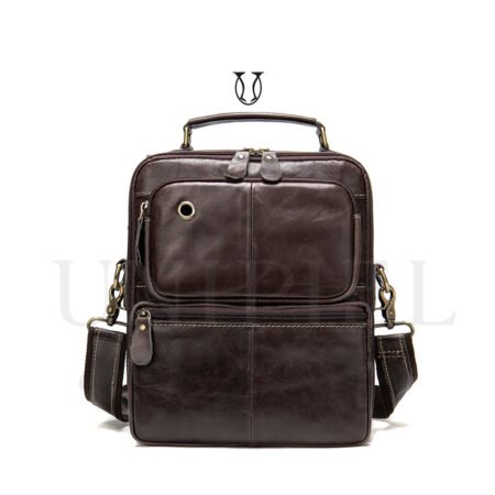 MRU0132002 Morral de cuero vacuno Moro