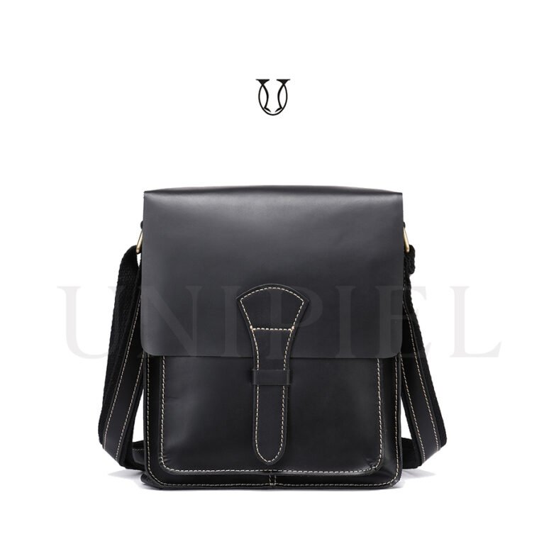 MRU09022001 Morral de cuero vacuno Negro